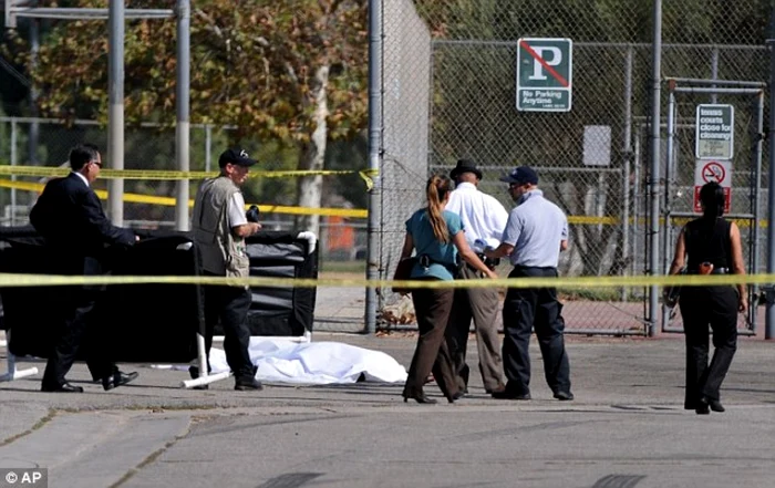 Loc al unei crime făcute de Alexander Hernandez în Los Angeles. FOTO: AP