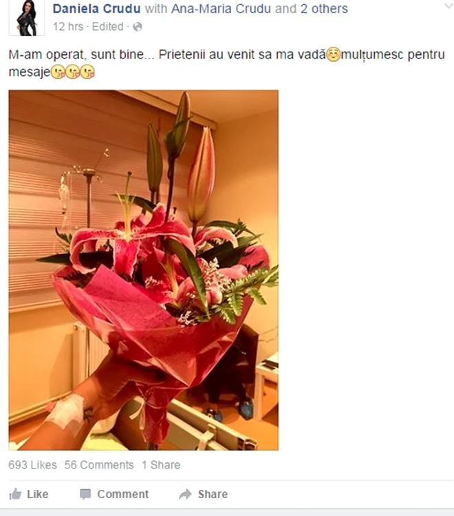 Bruneta a fost răsfățată de prieteni