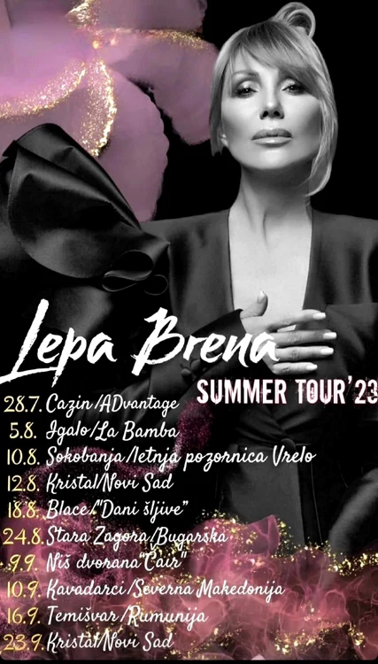 Evenimentul din 16 septembrie face parte din turneul artistei