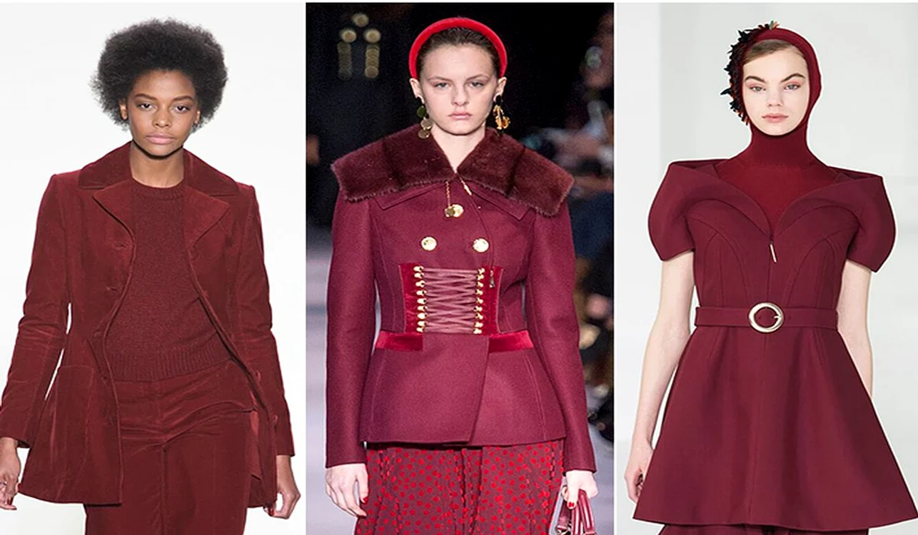 Burgundy este şi anul acesta culoarea care a dominat prezentările de modă  jpeg