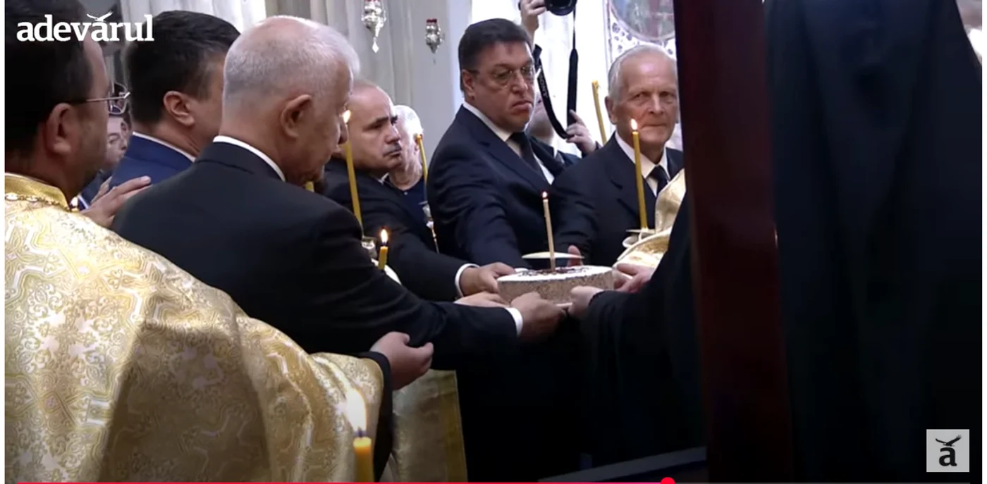 Slujba de înmormântare a lui Ion Iliescu FOTO: captura video Adevărul