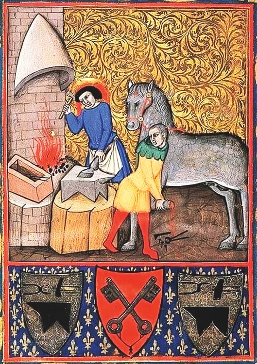 3 Episcop MINUNI atribuite Calul Potcovit St Eligius shoeing a horse jpg jpeg