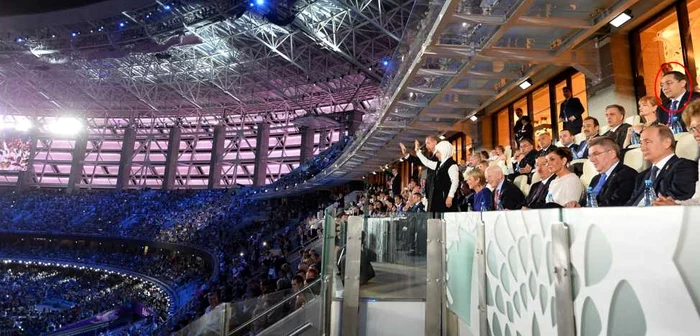 Premierul Victor Ponta a participal la ceremonia de deschidere a Jocurilor Europene de la Baku, alături de Vladmir Putin FOTO Guliver Getty Images