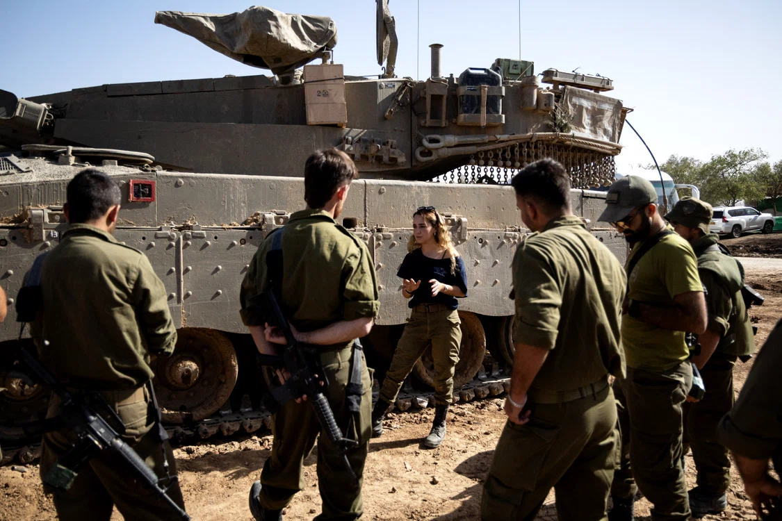 Soldați israelieni la granița cu Fâșia Gaza FOTO EPA-EFE