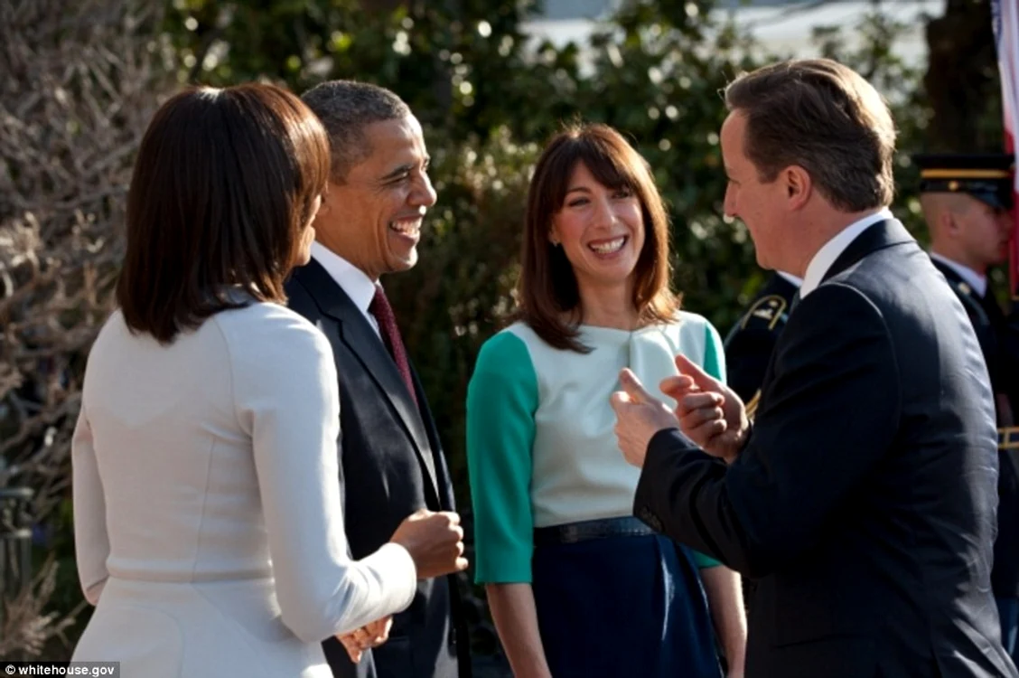 Obama şi Cameron pe peluza Casei Albe