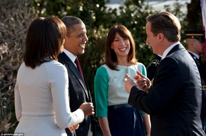 Obama şi Cameron pe peluza Casei Albe