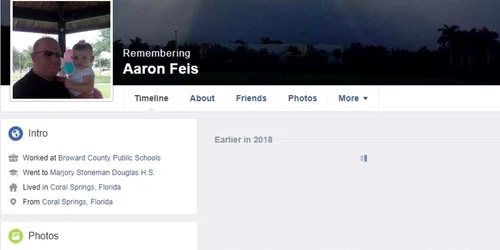 Pagina de Facebook a profesorului Aaron Feis