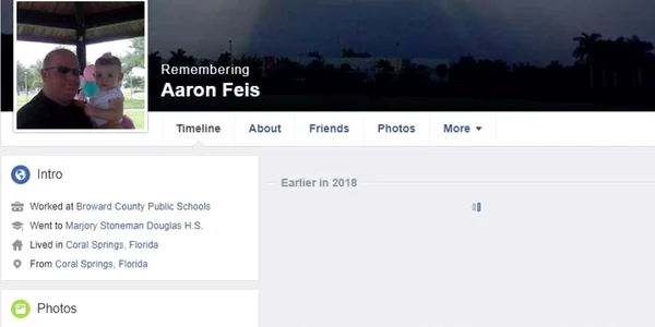 Pagina de Facebook a profesorului Aaron Feis