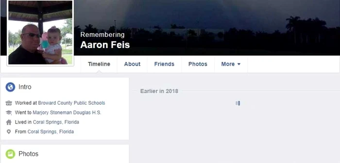 Pagina de Facebook a profesorului Aaron Feis