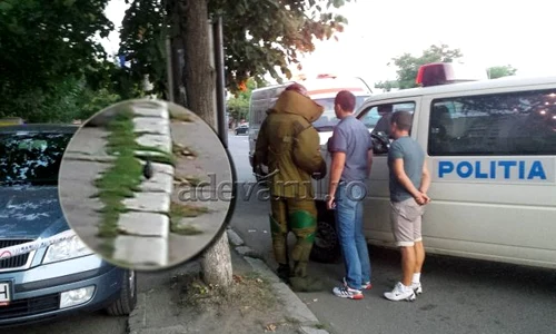Pirotehniștii au ridicat grenada lăsată pe trotuar jpeg