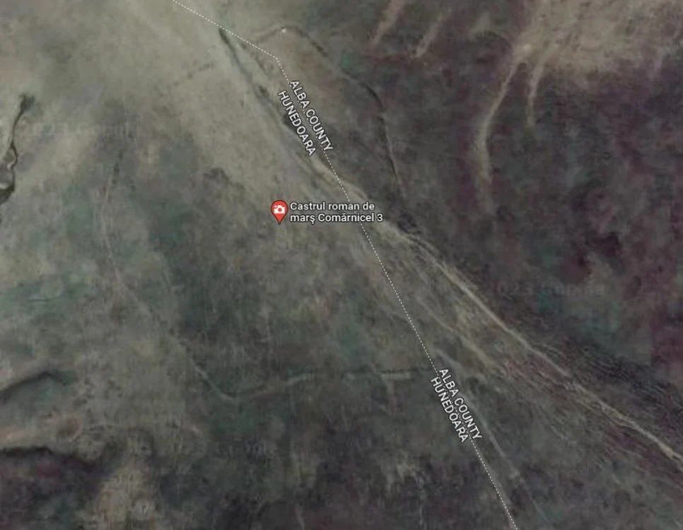 Castrul de marș Comărnicel 3 FOTO captură Google Maps