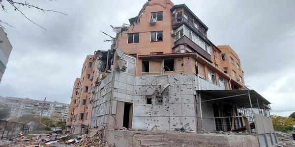 cladire distrusă in Mîkolaiv 23 octombrie 2022 Foto Twitter Nexta jpg