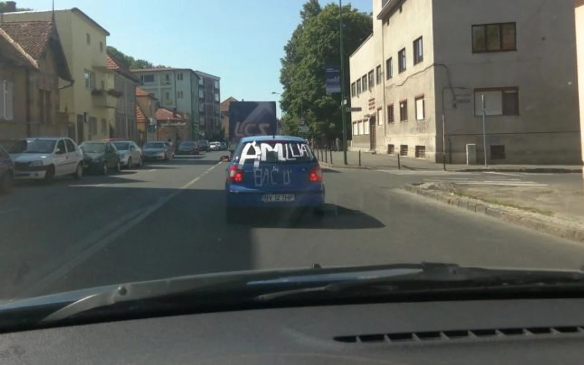 
    Şoferul a vrut să arate la toată lumea că a luat BacalaureatulFoto Facebook/ Liviu Cioineag    
