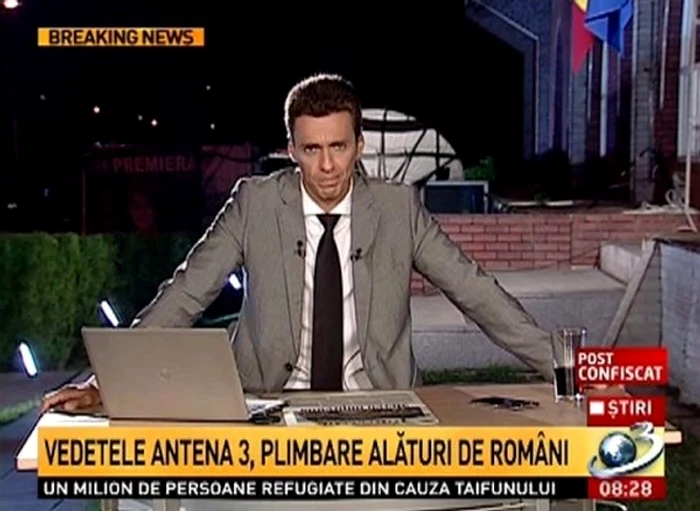 Mircea Badea a transmis din curtea Antenei 3