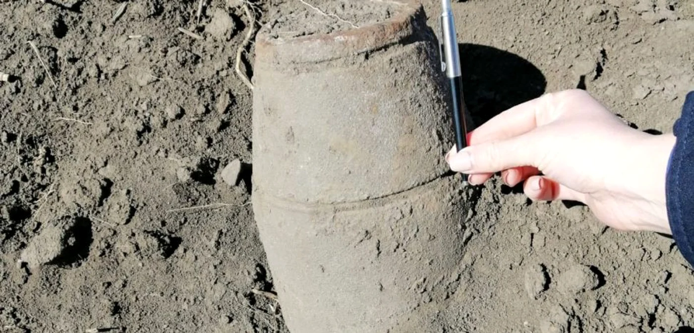 Bomba cântăreşte 100 de kilograme Foto: ISU Galaţi