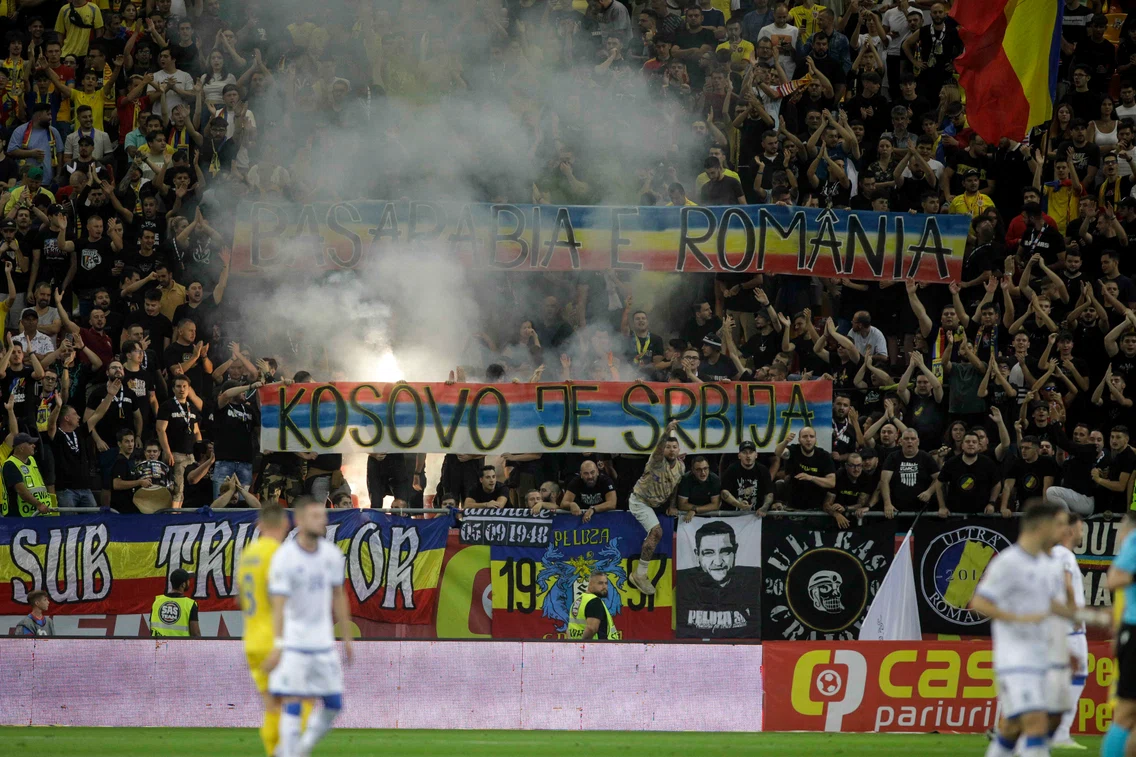 Incidente la meciul de fotbal dintre Romania si Kosovo din preliminariile campionatului European 2024 FOTO Inquam Photos George Calin (4) jpg