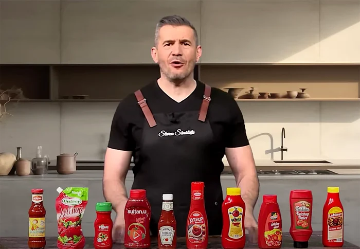 Dragoș Pătraru a analizat mai multe mărci de ketchup din comerț / foto: captură Starea Sănătății