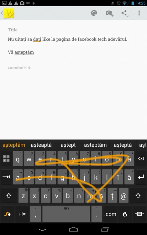 swype meniu