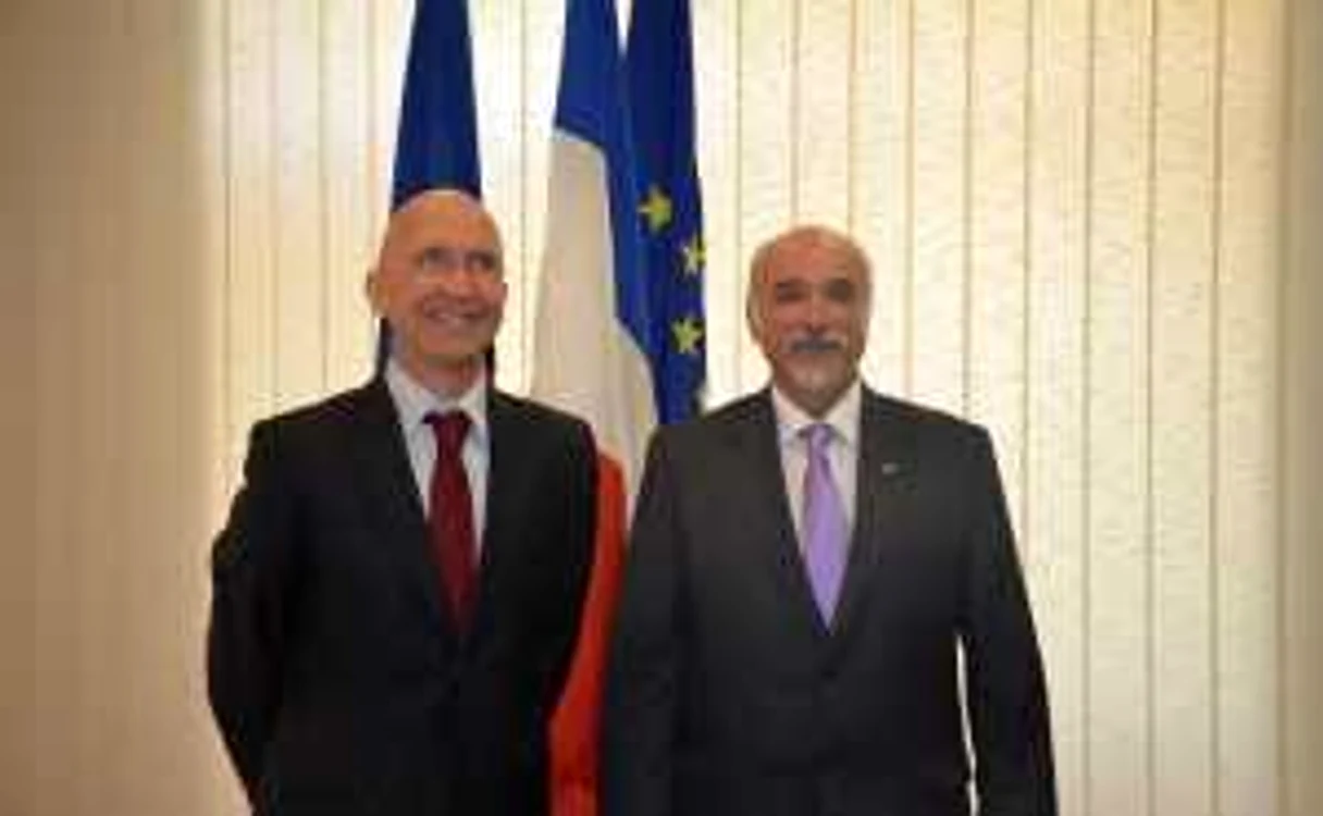 Ambasadorul Franţei, Philippe Gustin(stânga), alături de preşedintele CJ Călăraşi, Răducu Filipescu