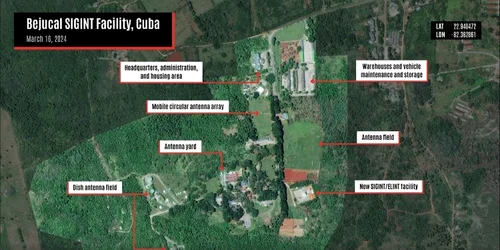 Imagini din satelit cu posibile baze de spionaj ale Chinei, în Cuba. FOTO Zagonel / X