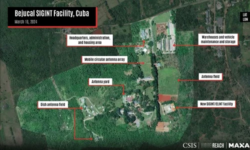 Imagini din satelit cu posibile baze de spionaj ale Chinei, în Cuba. FOTO Zagonel / X