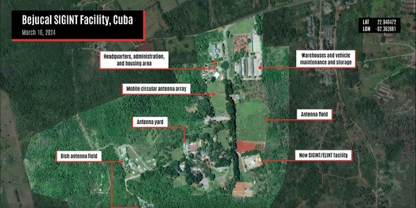 Imagini din satelit cu posibile baze de spionaj ale Chinei, în Cuba. FOTO Zagonel / X