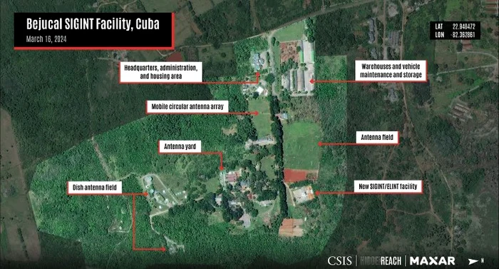 Imagini din satelit cu posibile baze de spionaj ale Chinei, în Cuba. FOTO Zagonel / X