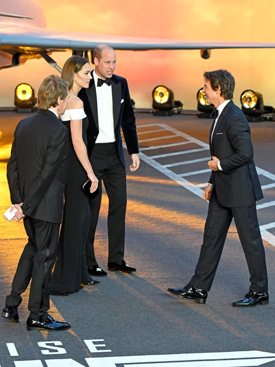 Tom Cruise, Kate Middleton și Prințul William la premiera Maverick, Getty (1) jpg