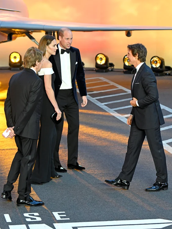 Tom Cruise, Kate Middleton și Prințul William la premiera Maverick, Getty (1) jpg
