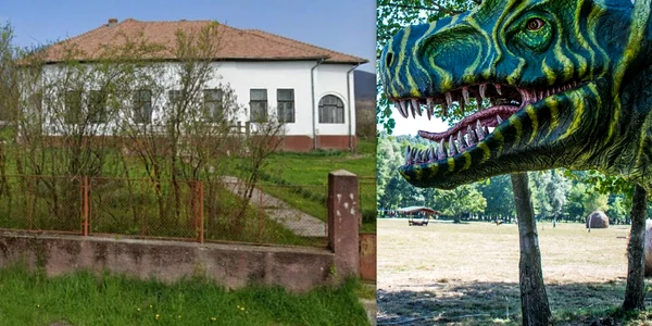 Muzeu al dinozaurilor intr un fost conac din Tuștea. Foto: ADEVĂRUL