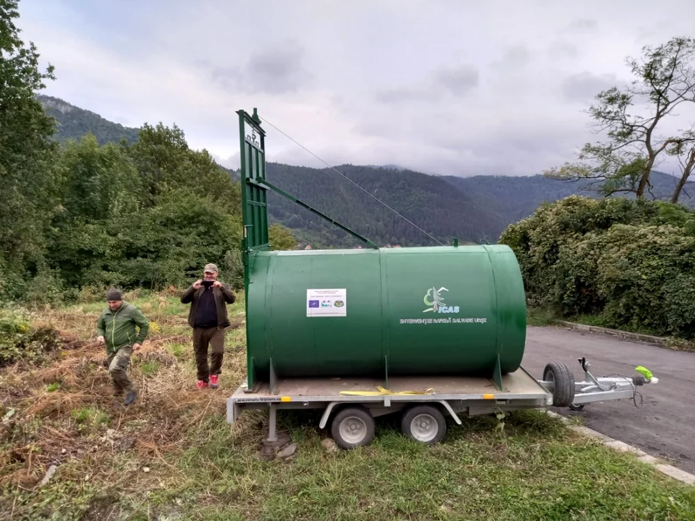 A fost prinsă ursoaica de pe Stejerişului FOTO Primăria Braşov