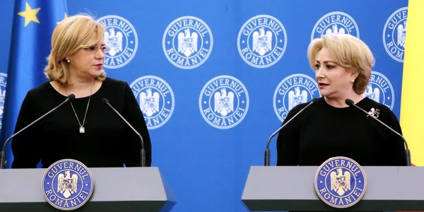 Corina Cretu si Viorica Dancila FOTO gov.ro