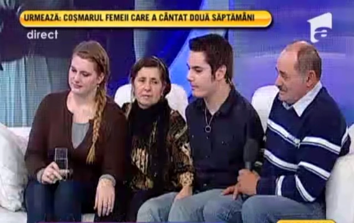 George şi-a revăzut familia din România, după ce a sosit în ţară chiar de Ziua Naţională (captură Antena 1)