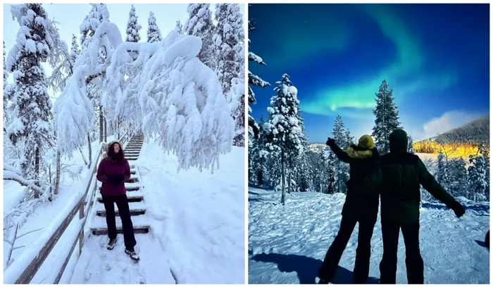 Teodora și Andrei trăiesc o viață ca-n basme departe de casă, în Laponia / foto: arhiva personala