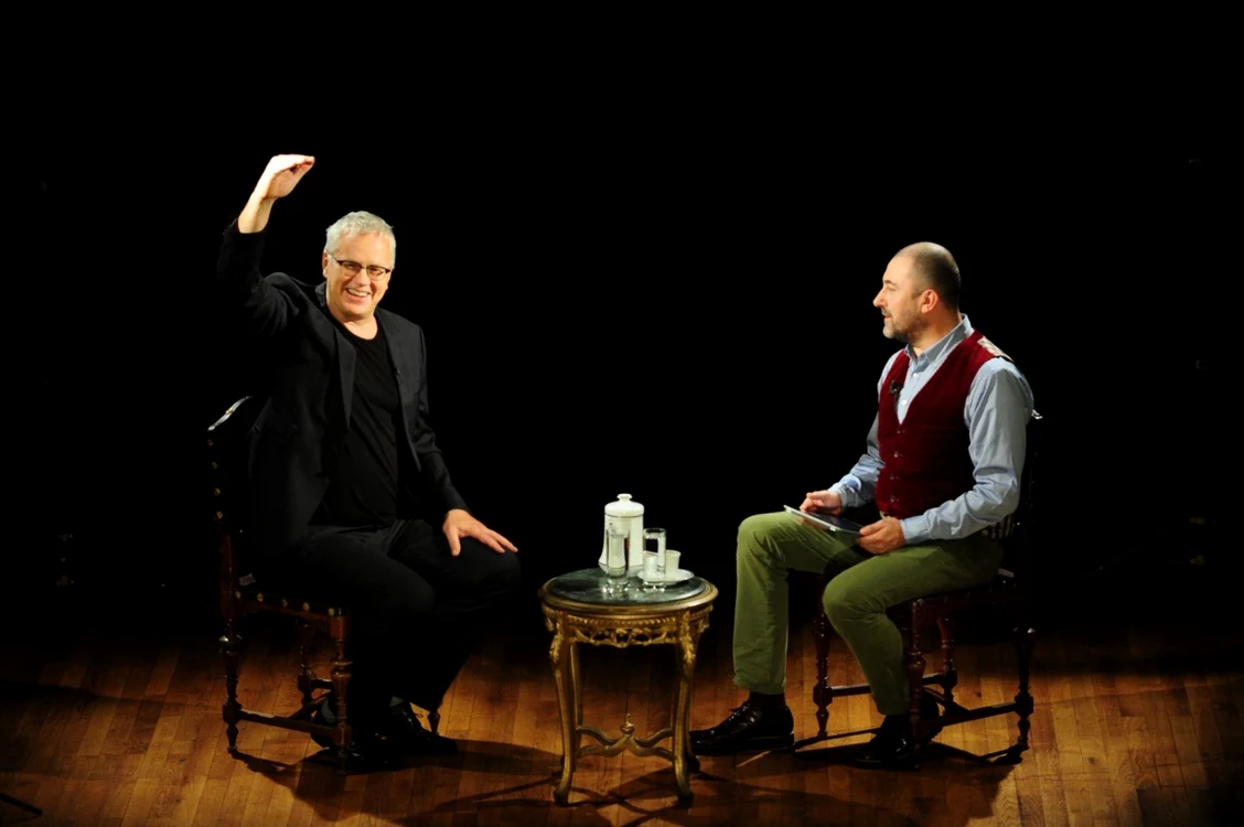 Tim Robbins, alături de Cătălin Ştefănescu                                  FOTO: Sebastian Marcovici