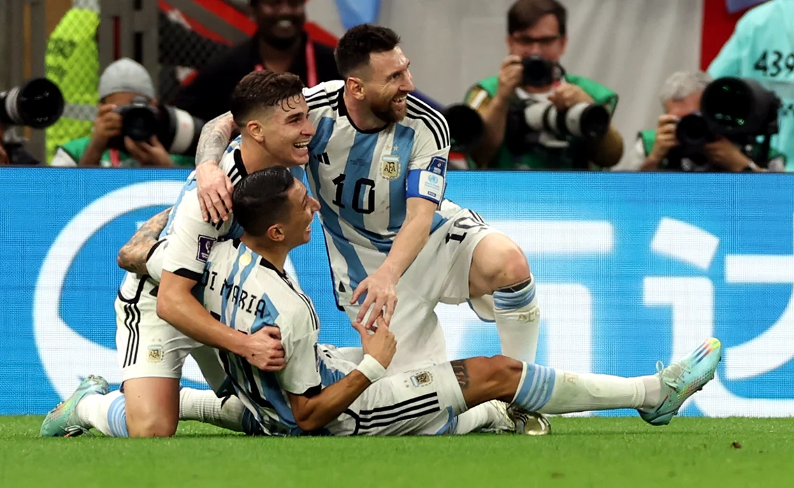 Argentina Franta finala CMF din Qatar 2022 Lionel Messi  Angel di Maria gol FOTO EPA EFE (1) jpg