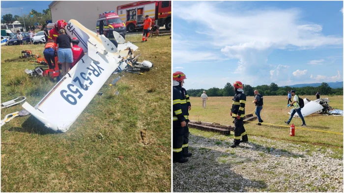 Pilotul care a murit în accidentul aviatic de la Orăștie este Sorin Bochiș / FOTO: ISU Hunedoara