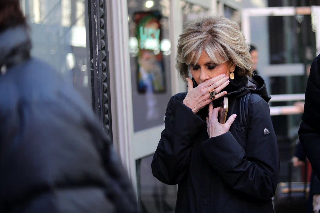 Jane Fonda is see in New York jpeg