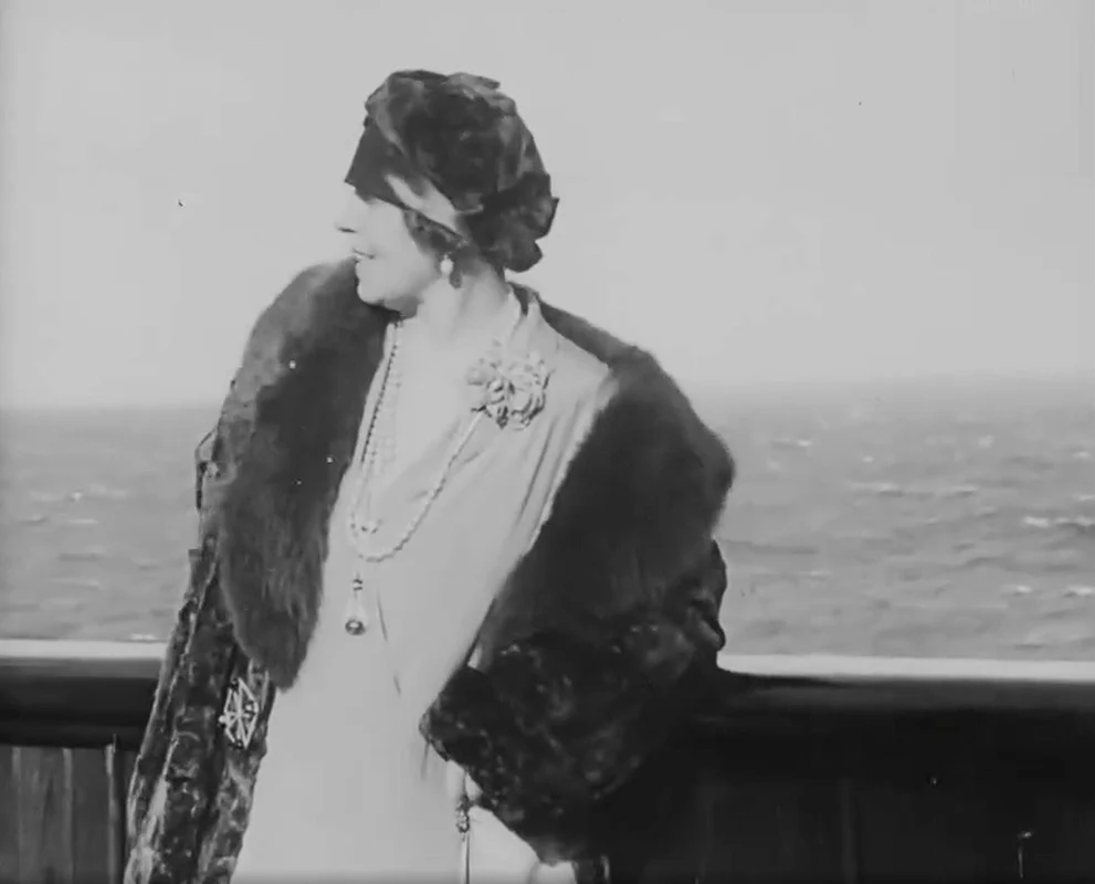 Regina Maria la bordul transatlanticului SS Leviathan.