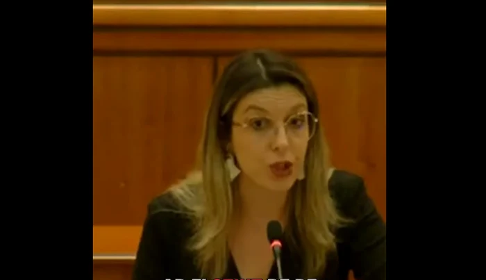 Diana Buzoianu, în Parlament. FOTO Captură video FB USR
