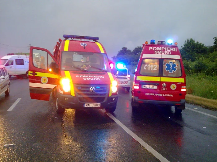 Accidentul a avut loc pe Centura Beiuș FOTO: ISU Bihor