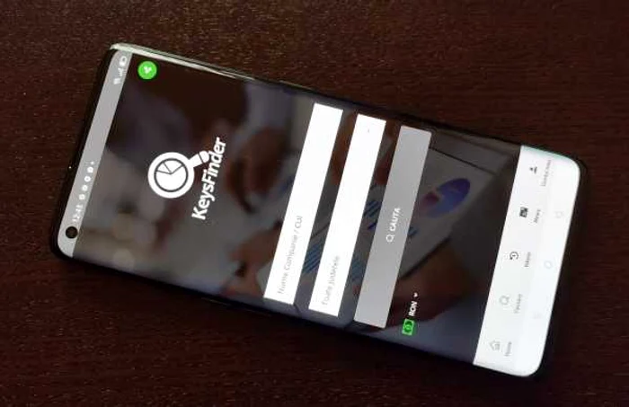 Aplicaţia KeysFinder. FOTO Adrian Pogîngeanu