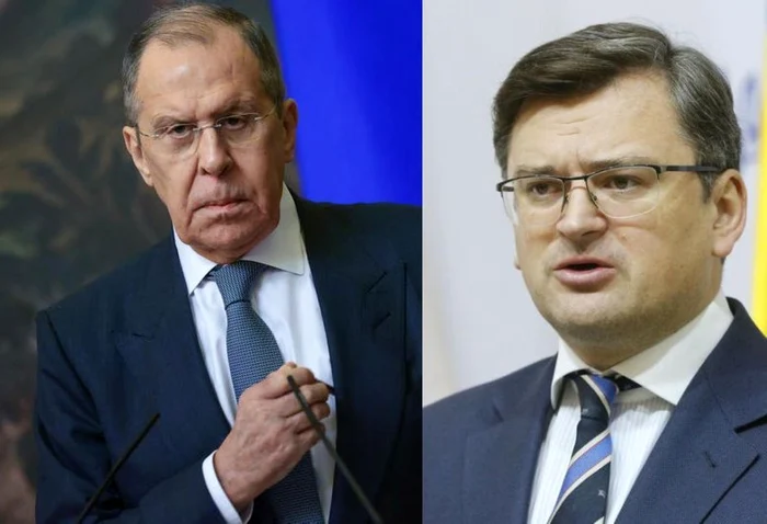 Serghei Lavrov, ministrul de externe rus și Dmitro Kuleba, șeful diplomației ucrainene