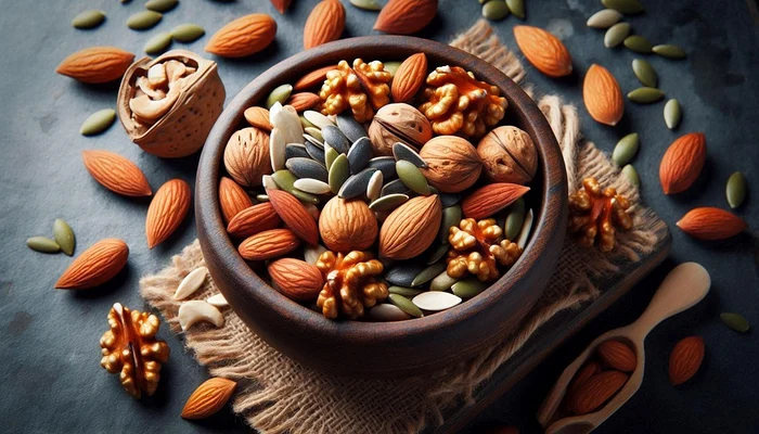 Mic dejun energizant cu migdale și nuci braziliene.