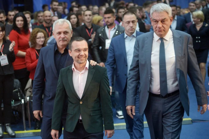 Gabriel Petrea, între Liviu Dragnea şi Mihai Tudose FOTO Inquam Photos / Octav Ganea