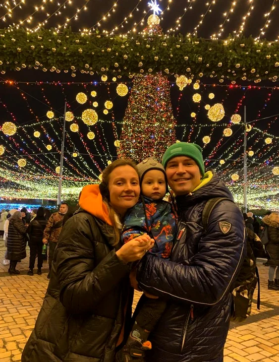 Jane și familia, iarna trecută la Kiev FOTO Arhivă personală