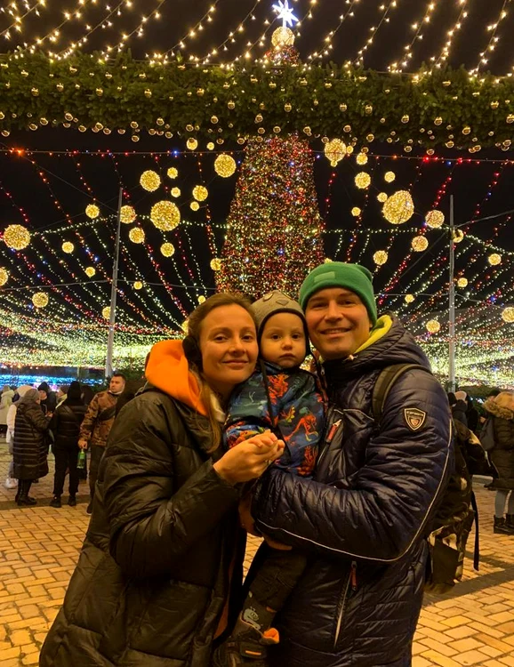 Jane și familia, iarna trecută la Kiev FOTO Arhivă personală