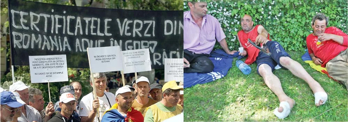 Cristinel Miculete s-a alăturat  sutelor de mineri veniţi  ieri să protesteze în Capitală