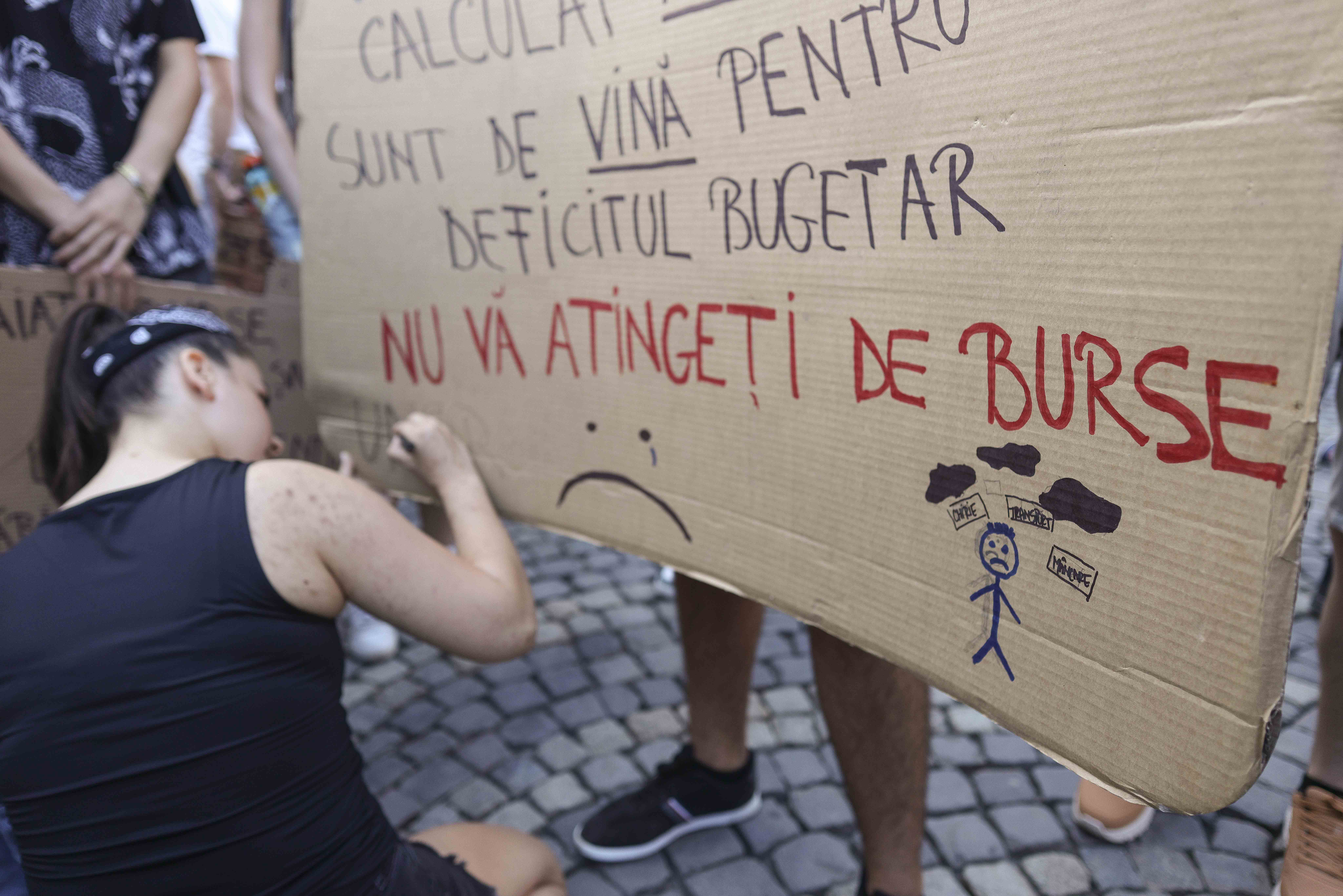 Studenți protest burse FOTO Inquam / Octav Ganea