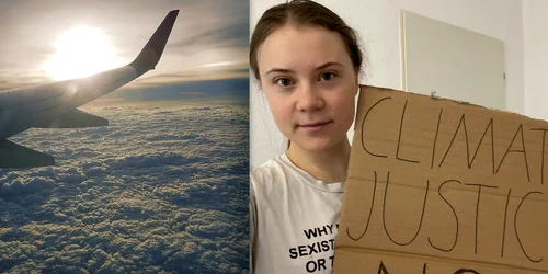 Grete Thunberg a popularizat rusinea de a zbura Sursa Facebook GT , Freepik jpg